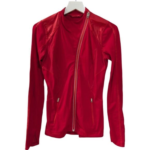 Lululemon Run: Track Time Jacket Currant Red Women's 4 Lightweight Zip Up - Picture 6 of 11